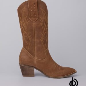 Botas en gamuza bordadas para mujer