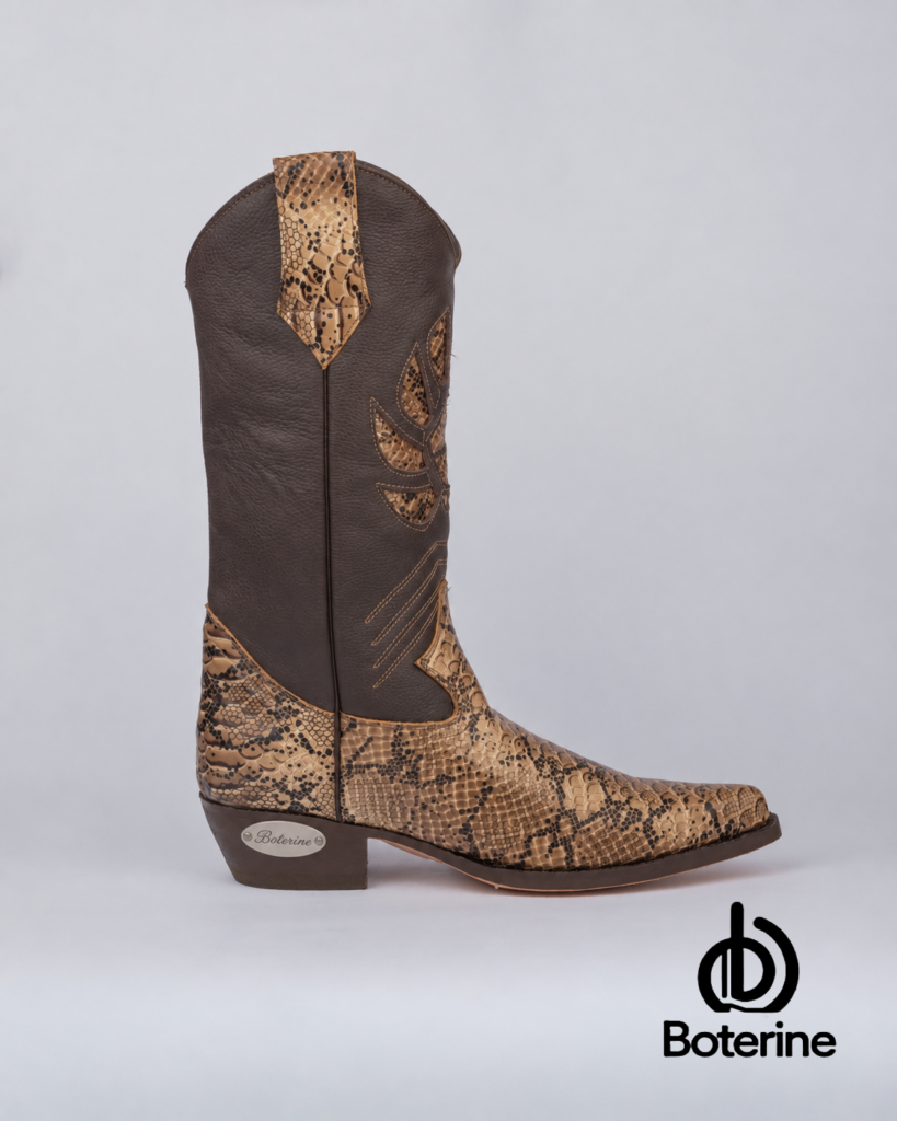 Botas texanas en cuero para hombre